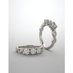 Infinity-Style 3-Stone Anniversary Ring